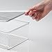 InterDesign Clarity Bathroom Storage Box Organizer for Vitamins, Medicine, Medical, Dental Supplies - Clear