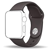 Inteny Apple Watch Band Series 1 Series 2, Soft Silicone Sport Band Replacement Wrist Strap for iWatch, 38mm S/M Cocoa
