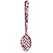 Enamelware Slotted Spoon, 12 inch, Red/White Splatter (Single)