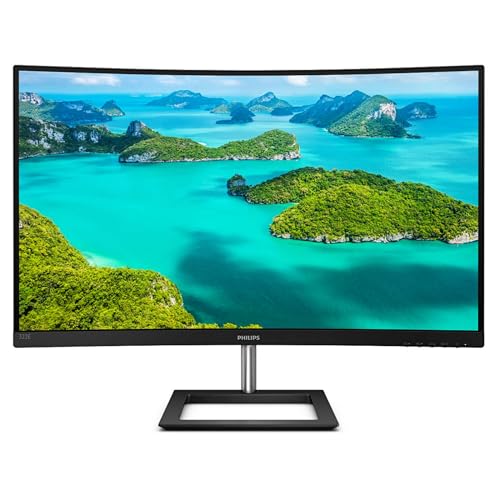 E Line 322E1C/00 écran Plat de PC 80 cm (31.5") Quad HD LCD Incurvé Noir - Écrans Plats de PC (80 cm (31.5"), 1920 x 1080 Pixels, Quad HD, LCD, 4 ms, Noir)