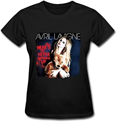 OPEND Women's Avril Lavigne Rock N Roll T-shirt Black XXL