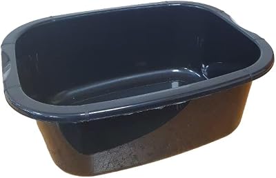 Easy Shopping 11 Litre Rectangular Washing Up Bowl Plastic Basin Black