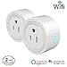 Smart Plugs 2 Pack, BAIVON Mini Smart US Plug Socket WIFI Enabled Switch Compatible with Amazon Alexa and Google Home, Timing Function, No Hub Required, Remote Control from iPhone,iPad,cell phone