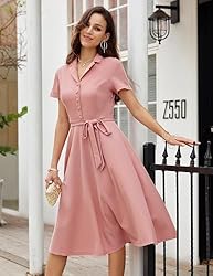 Wedtrend Vintage Dress for Women V-Neck Modest