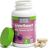 LiverSmart; Tested Milk Thistle Liver Cleanse Formula - Supports Healthy Liver Function* - Perfect For Antioxidant Benefits & Ongoing Liver Support* - 80% Silymarin - 6 Active Ingredients - 60 Vcaps