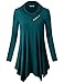 Loose Tops for Women,Cestyle Long Sleeve Cowl Neck Casual Juniors Sweatshirt Sweater Tunic Shirt Dress Green X Large
