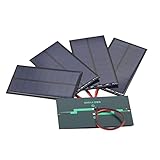 FellDen Micro Solar Panels with Wire, 5PCS 5V 200mA