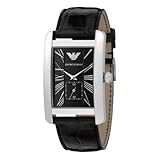 Emporio Armani Men's AR0143 Classic Black Leather Band Watch