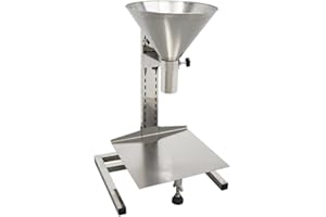INTBUYING Stainless Steel Powder Paste Liquid Granule Dispenser Funnels with Support Stand Feeding Hopper Stainless Steel Fun