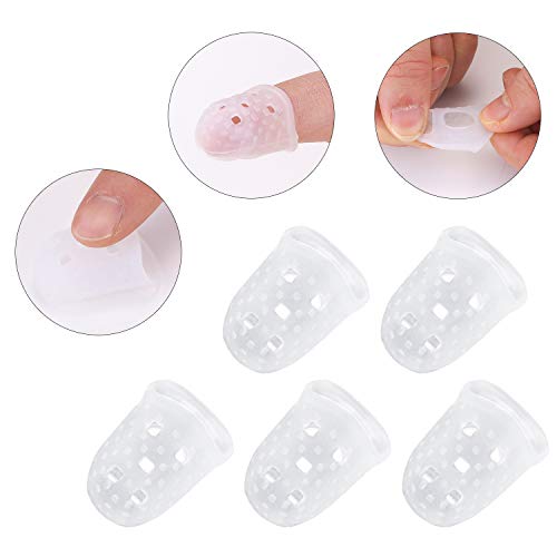 Guitar Silicone Finger Protector,Thumb Finger Picks,Guitar Sets for Acoustic Guitar Ukulele Kalimba Starter and Other String Instrument
