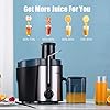 Juicer Machine,DEWINNER Stainless Steel Fruit and Vegetable Juice Extractor Fountain Cold Maker, Centrifugal Fountain with 2 Speed Settings, BPA-Free, Easy Clean Dishwasher Safe with Gift