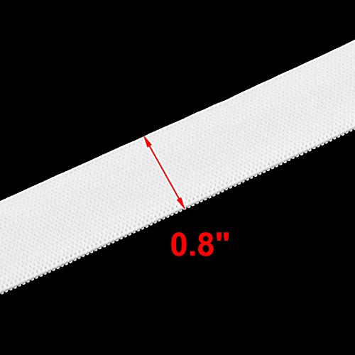 uxcell Rubber Home Stretchy Elastic String Sewing Pants Trousers Garments Band Rope White