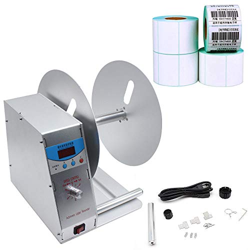Label Rewinder Machine, Adjustable Speed Digital Automatic Label Rewinder Tags Industry Electric Labeling AC110V US Stock