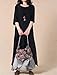 Mordenmiss Women's Summer Two Layers Maxi Dresses (Medium, Short Sleeves Black)
