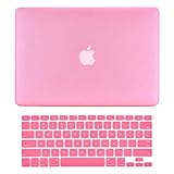 TOP CASE 2-in-1 Rubberized Hard Case + Keyboard Cover Compatible with MacBook White Unibody 13