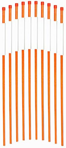 FiberMarker Driveway Reflectors Snow Stakes Driveway Markers 48-Inch Orange 12-Pack 5/16-Inch (Dia.)