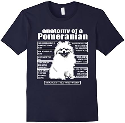 Men's ANATOMY OF A POMERANIAN SHIRTS 3XL Navy