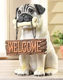 Motion Activated Pug Welcome Figurine