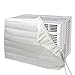 Luxiv Indoor Air Conditioner Cover, White Window Unit Protection Anti-Rust Adjustable Cover for Indoor Window AC with Free Elastic Straps (White, 24.5x17x2.5)