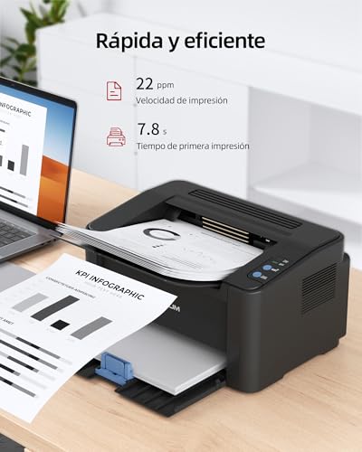 PANTUM P2502W Laser Printer with Original Toner Included (Wi-Fi, Airprint, 22 ppm, A4, 1200 x 1200dpi), Black and White
