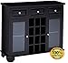 ArtMuseKit Buffet Server Sideboard Cabinet with Wine Storage, Black