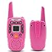 ENGPOW Walkie Talkies Kids 22 Channels Two Way Radio 2 Mile Range Mini Walkie Talkies Flashlight LCD Screen Gifts Kids (Pink, 2PCS)