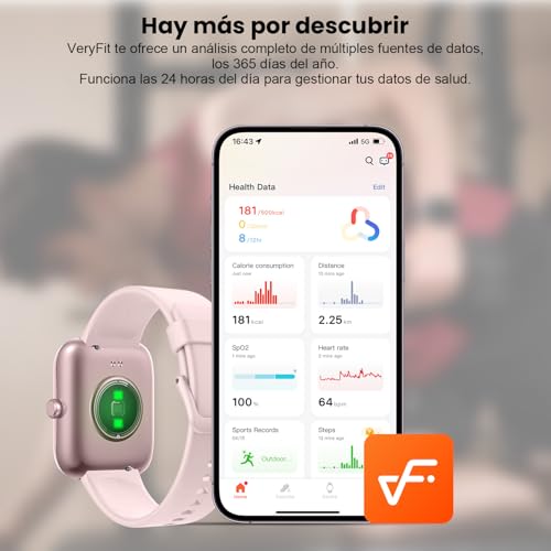 EASYTAO Reloj Inteligente, Smartwatch Mujer, Llamadas por Bluetooth, Monitorización del sueño, con el Asistente de Voz Alexa, Monitoreo de Salud Las 24 Horas, Impermeable IP68, Rosa
