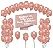 Rose Gold Balloons Set, 50 Pieces - 12 Inch, Metallic Rose Gold Balloon | Rose Gold Balloon Garland for Rose Gold Party Decorations | Rose Gold Balloon Arch Kit for Bridal Shower, Birthday Decorations