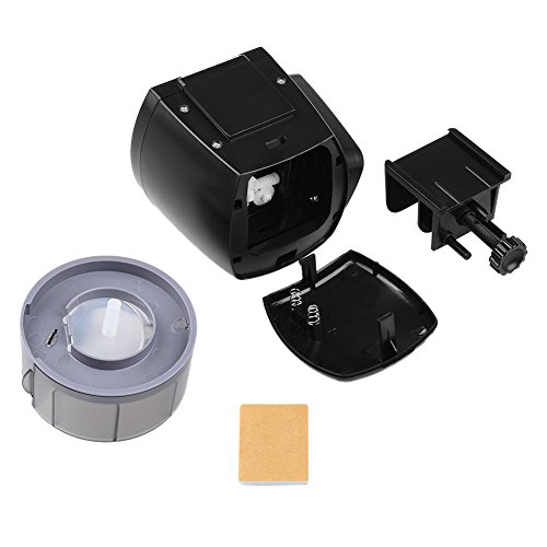 Petacc Automatic Fish Feeder Auto Aquarium Feeder Fish Food Dispenser with Electric Thermometer, Suitable for Aquarium, Fish Tank, Turtle Bowl and Reptile Tank