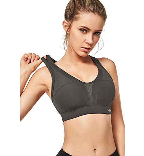 Yvette Strappy Criss Cross Back Sports Bras High Impact Adjustable Workout Bra for Plus Size Women, 57A, L(DF) - Thumbnail 2