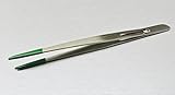 TWEEZERS SLIDE LOCKING RUBBER TIPPED 6-1/2