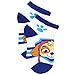 Paw Patrol Boys Girls 6 Pack Socks (4-6 (Shoe: 7-10), Pups White/Blue)