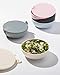 W&P Porter Plastic Bowl Lunch Container w/ Protective Non-slip Exterior, Blush 1 Liter | Lid & Snap-tight Silicone Strap | Food Storage, Bento Box, Meal Prep | BPA-Free Plastic