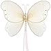 The Butterfly Grove Briana Mesh/Nylon 3D Hanging Decoration, Plumeria White, Small/5