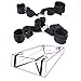Fetish Bed Restraint Kit for Sex,Sex Straps BDSM Toys Sets with Hand Cuffs Ankle Cuff Bondage Tie up Handcuffs Mattress Harness Things Sex Play Game for Couples Women Men