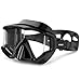 ENKEEO Dive Mask Wide 180 Degree Vision Snorkeling Lens for Adults and Children in Diving, Scuba and Swimming (Black)
