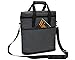 Vina 3 Bottle Wine Carrier - Travel Insulated Wine Carrying Case Tote Bag Case for Champagne Picnic Cooler Gray + Free Corkscrew