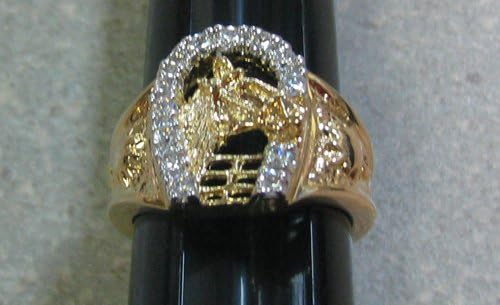 R.S. Covenant 2013 Men's CZ Horseshoe Ring Size 11