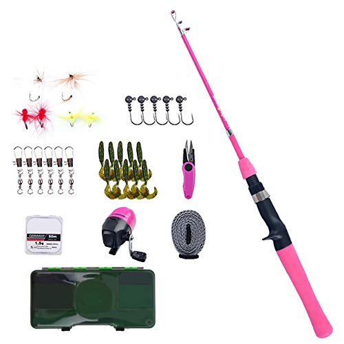 N/T Kinder Angelrute Set Tragbare Angelset Fishing Tackle Kit Leicht Zu Halten Angelausrüstung Angelruten Kit Für Kinder…