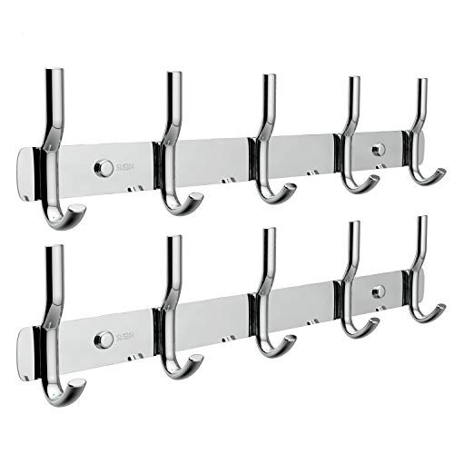 kubvici 2 Pack, Coat Hook, Stainless Steel Wall Mounted Hook Rack with