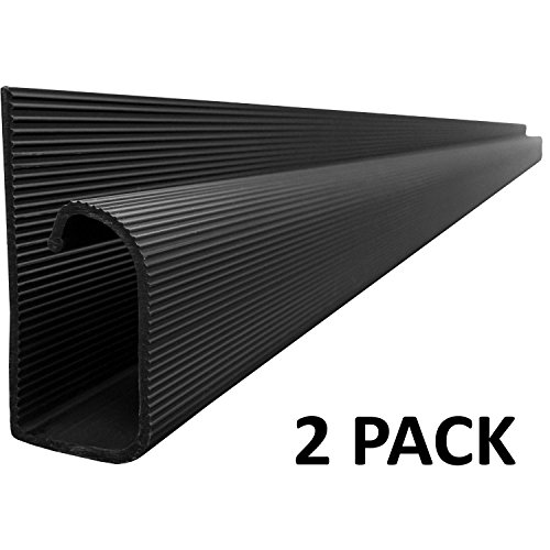 J channel cable raceway - black - 48" length - 2 pack