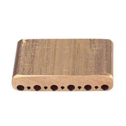 Baosity Brass Tremolo Block Sustain Bridge for Fender Strat Electric Guitar Replacement Parts - Thumbnail 6
