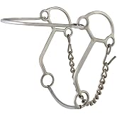 Aime Imports Westen SS Steel Nose Jim Warner Hackamore | Bitless control, iron noseband, 7-inch shanks, trail riding and training