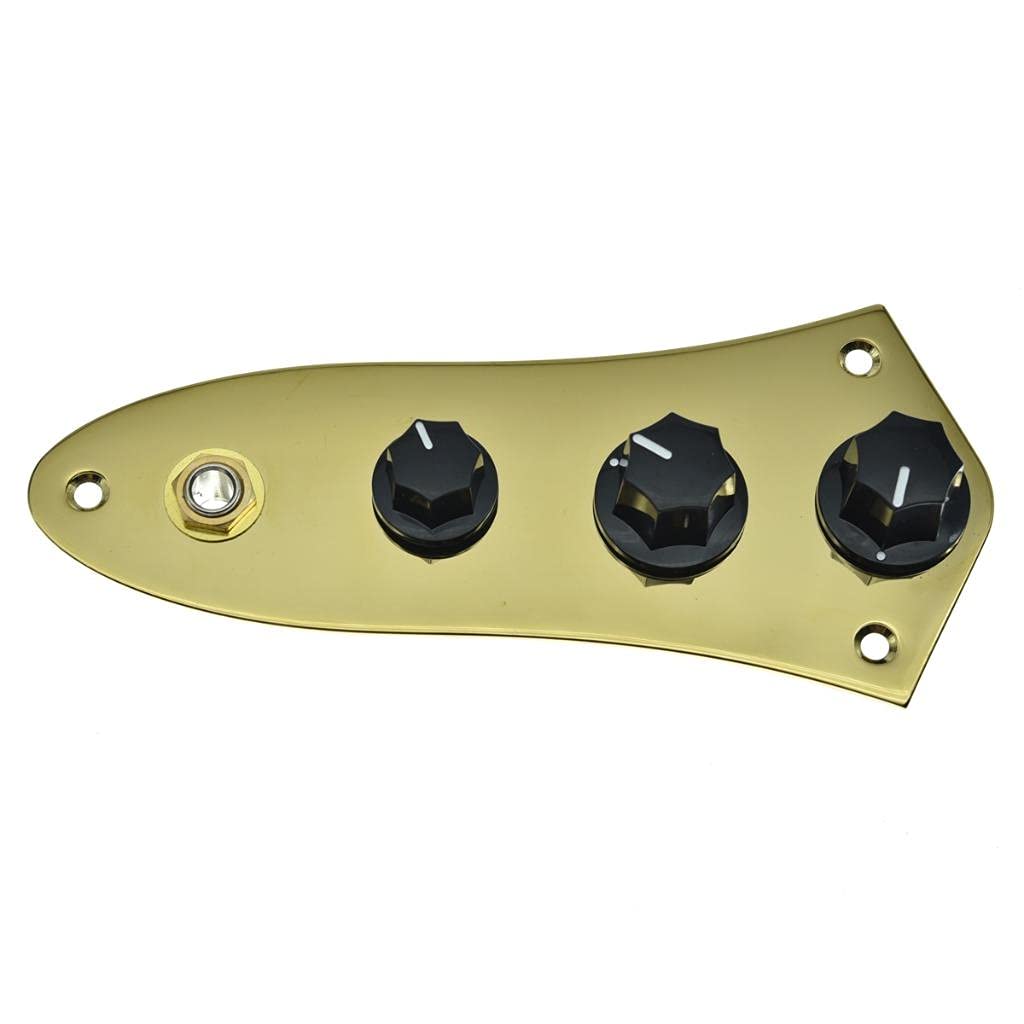KAISH Fully Loaded Control Plate Pre-Wired Control Plate with Wiring Harness for Jazz J Bass Cold