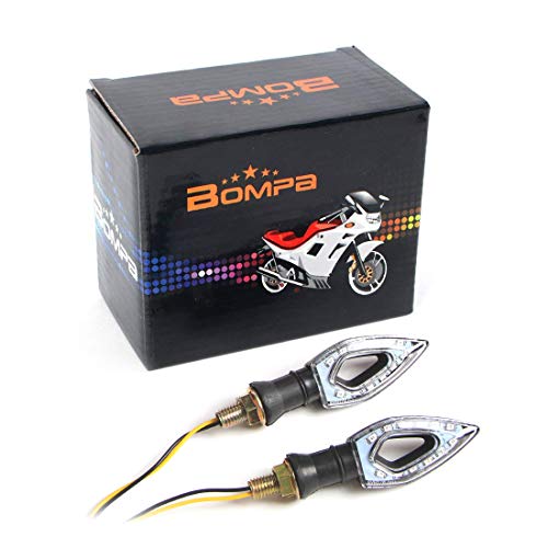 2pc Black 12V Motorcycle Led Blinkers Turn Signal Indicators Flashing LED Amber Yellow (style 2)