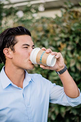 120 Pack - 12 Oz Hot Paper Coffee Cups with Lids, Sleeves, Stirring Straws To Go. Bulk set of White, Disposable, Insulated Drink Cups - No Leaks