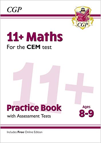Coordination Group Publications Ltd (CGP) 11+ CEM Maths Practice Book & Assessment Tests - Ages 8-9 (with Online Edition)