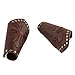 HZMAN Faux Leather Arm Guards - Medieval Cross Bracers - One Size (Brown - Cross)