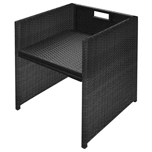 Tidyard Garten Essgruppe 27-TLG. Poly Rattan Gartenmöbel Set Tischset Sitzgruppe | Tisch und Stuhl Set | Gartentisch und Stühle | Gartensofa Set – Bild 6