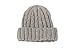 Sanremo Unisex Kids Warm Knitted Fold-Over Winter Beanie Hat (Light Grey)